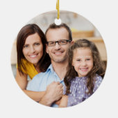 Marsala及び海軍花のぼろぼろのシックな三人家族 セラミックオーナメント (裏面)