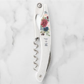 Marsala及び海軍花のカスタムな結婚式の引き出物 ソムリエナイフ (正面)