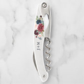 Marsala及び海軍花のカスタムな結婚式の引き出物 ソムリエナイフ (裏面)