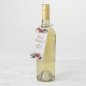 Marsala及び海軍花のメリークリスマスのワイン ボトルネックタグ (アングル)