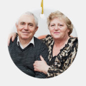 Marsala及び海軍花の赤面のバラの祖母の祖父 セラミックオーナメント (裏面)