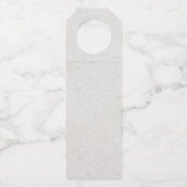 Marsala海軍花のぼろぼろのシックな結婚式のワイン ボトルネックタグ (裏面)