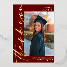 Marsala金ゴールドスクリプト写真卒業ありがとう