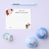 Marsala Advice for Couple Bridal Shower Card チラシ (シングル)