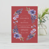 Marsala Atmospheric Winter Wedding 招待状 (スタンド正面)