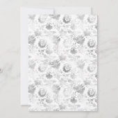 Marsala、Black and Silverバーチャルブライダルシャワー 招待状 (裏面)