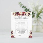 Marsala burugndy金ゴールドフローラは彼女はむしろゲームをする (スタンド正面)