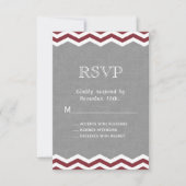 Marsala Chevrons on Gray RSVP (正面)