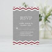 Marsala Chevrons on Gray RSVP (スタンド正面)