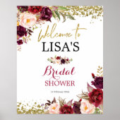 Marsala Fall in Love welcome sign ポスター (正面)