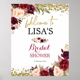 Marsala Fall in Love welcome sign ポスター