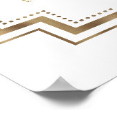 Marsala Floral Gold Wedding Seating Chart ポスター (角)