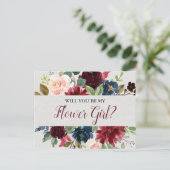 Marsala & Navyフローラフラワーガール提案 ポストカード (スタンド正面)