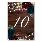 Marsala & Navyフローラ素朴ウッド10テーブル番号 テーブルナンバー (裏面)