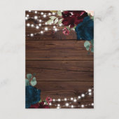 Marsala & Navy花披露宴エンクロージャカード エンクロージャーカード (裏面)