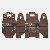 Marsala & Navy花素朴ブライダルシャワーV2 フェイバーボックス (見開き)