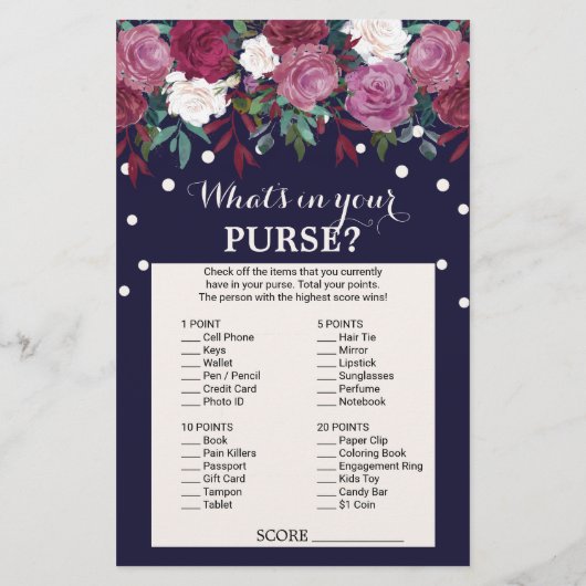 Marsala & Navy How Do Well Know The Bride Game (裏面)