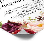 Marsala & Pinkのフローラを外した式のサイン ポスター (角)