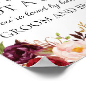 Marsala & Pinkフローラサイドサインではなくシートを選ぶ ポスター (角)