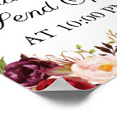 Marsala Pinkフローラスパークラー送信サインポスター ポスター (角)