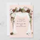 Marsala Pink Canopyが私の花嫁になる 招待状 (正面)