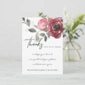 MARSALA RED ROSEフローラ企業のロゴ サンキューカード (スタンド正面)