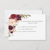 Marsala RSVPカード 招待状 (裏面)