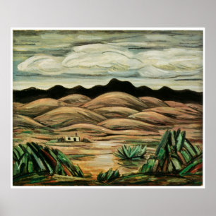 Marsden Hartley 1911年著砂漠場面 ポスター