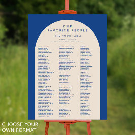 Marseille Bleu 150ゲスト結婚の座席表 ポスター