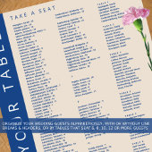 Marseille Bleu 210ゲスト結婚の座席表 ポスター