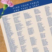 Marseille Bleu 300ゲスト結婚の座席表 ポスター