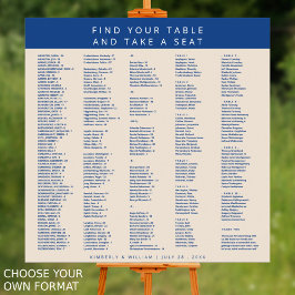 Marseille Bleu 300ゲスト結婚の座席表 ポスター