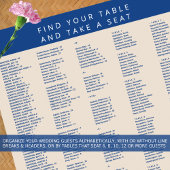 Marseille Bleu 300ゲスト結婚の座席表 ポスター