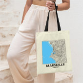 Marseille, France City Map Tote Bag トートバッグ