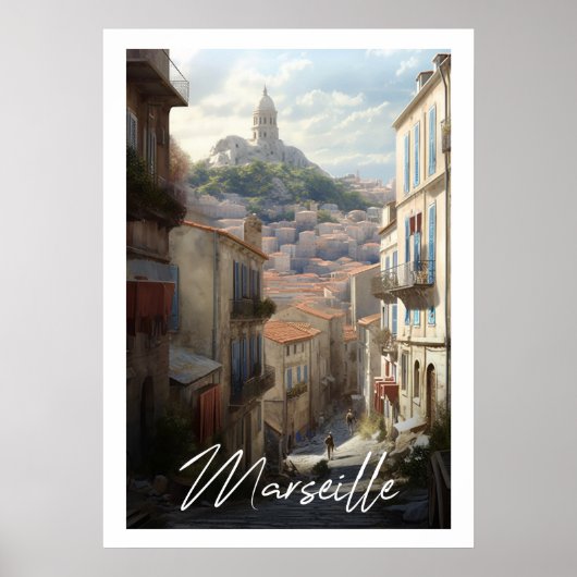 Marseille - illustration ポスター (正面)