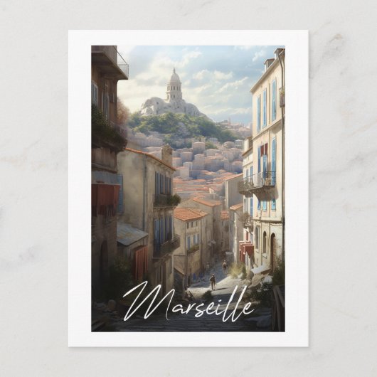 Marseille - illustration ポストカード (正面)