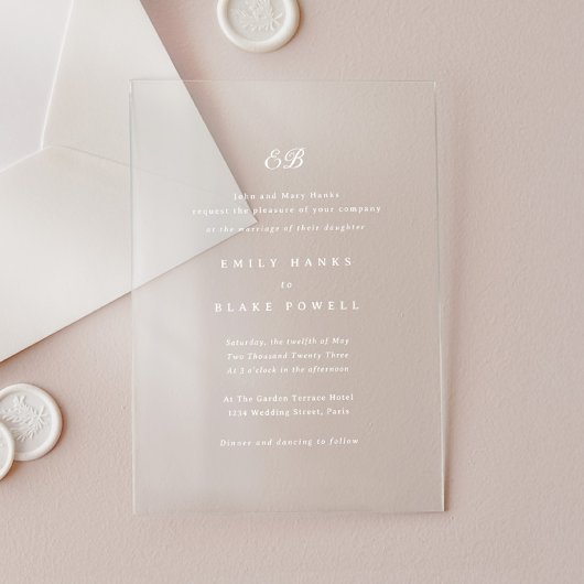 Marseille Wedding Invitation アクリル招待状