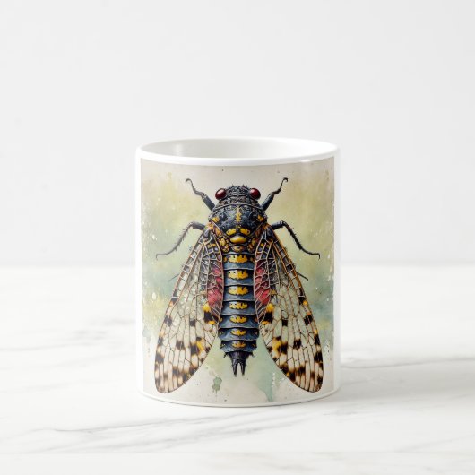 Marsh Treader Insect 180724IREF202 - Watercolor コーヒーマグカップ (中央)