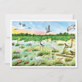 Marsh Wetlands Flat Greeting Card サンキューカード (正面)