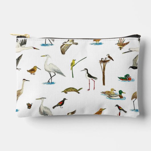 Marsh Wetlands Zipper Pouch アクセサリーポーチ (正面)