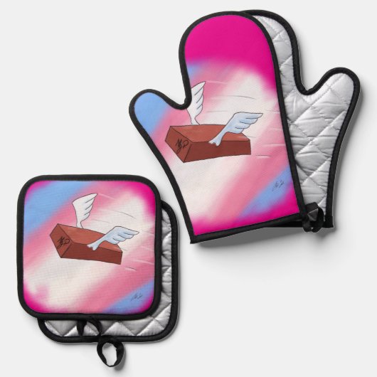 Marsha P. Johnsonが彼女に敬意を表す(フル) 鍋つかみ&鍋敷きセット (正面/裏面)