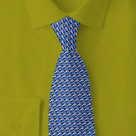 Marshall Islands Flag Brick Pattern ネクタイ