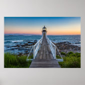 Marshall Point Lighthouse at Sunset ポスター (正面)