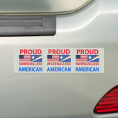 Marshalleseの誇り高いアメリカ人 バンパーステッカー (車上)