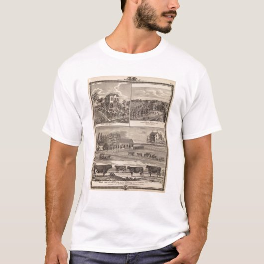 Marshalltownの住宅そして西部の大学 Tシャツ (正面)