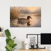 Marshland Duck | Coastal Wildlife Art | Poster ポスター (ホームオフィス)