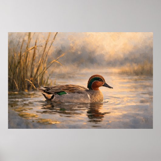 Marshland Duck | Coastal Wildlife Art | Poster ポスター (正面)