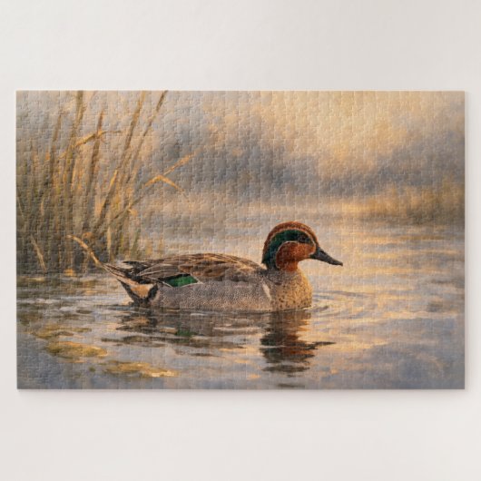 Marshland Duck | Coastal Wildlife Art | Puzzle ジグソーパズル (横)