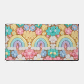 Marshmallowお洒落開花 – 電話鮮やかケース デスクマット (正面)