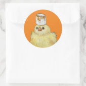 Marshmallowピープステッカー ラウンドシール (バッグ)